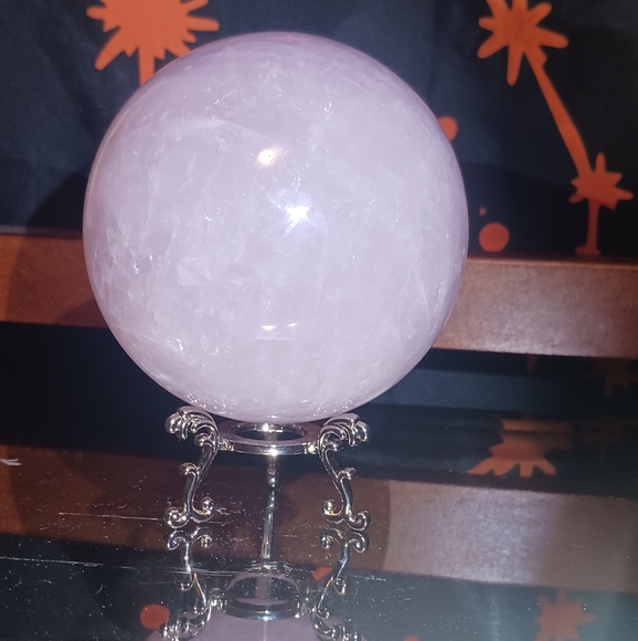 Rose Quartz Sphere - Picture 5 of 8
